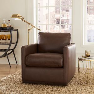 Liberty Furniture Weston Leather Swivel Accent Chair