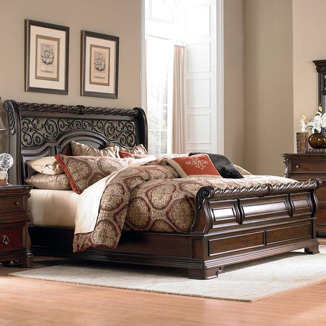 Liberty Arbor Place King Sleigh Bed, Dresser, Mirror & Nightstand-1