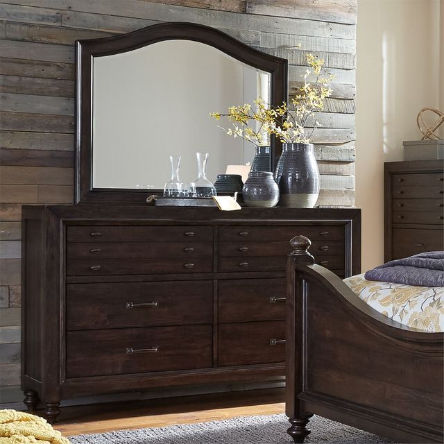 Liberty Furniture Catawba Hills Peppercorn Dresser & Mirror 1