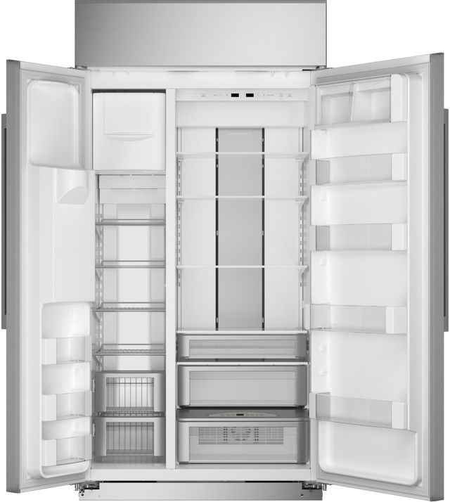 Monogram 24.6 Cu. Ft. Custom Panel Smart Built In Side-by-Side Refrigerator 1