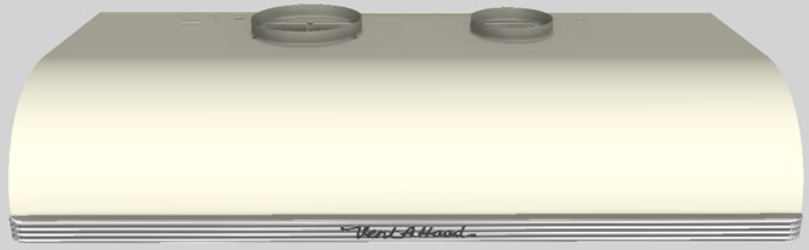 Vent-A-Hood® 48" Biscuit Retro Style Under Cabinet Range Hood
