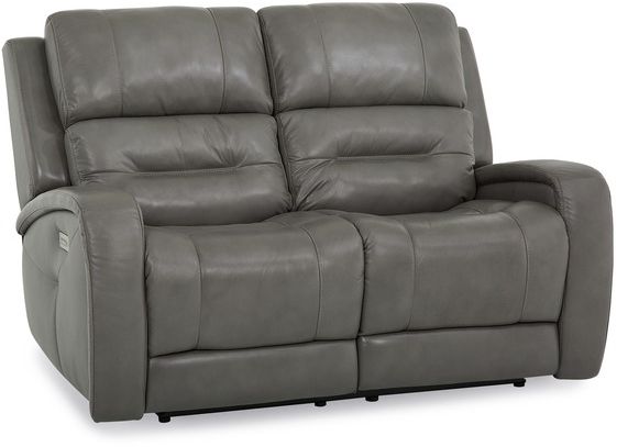 Palliser® Furniture Washington Gray Power Reclining Loveseat with Power Headrest and Lumbar