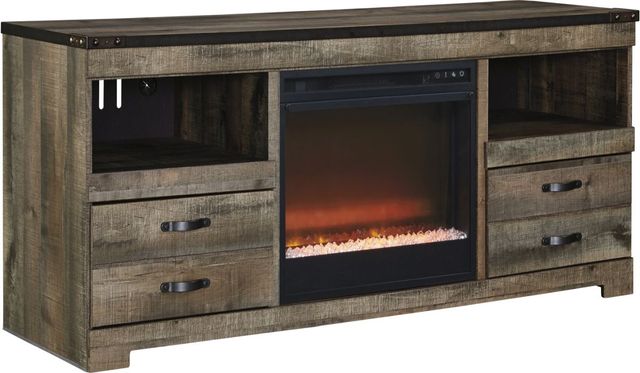 Signature Design by Ashley® Trinell Brown TV Stand with Electric Fireplace-0