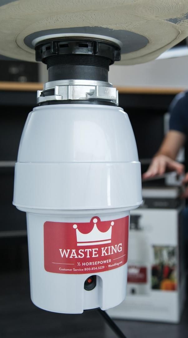 Waste King® 0.5 HP Continuous Feed White Garbage Disposal 4