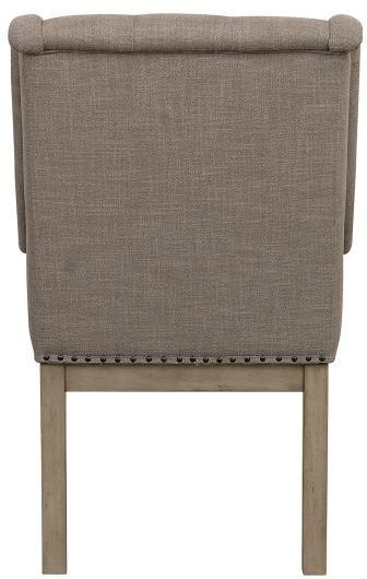 Homelegance Vermillion Taupe Fabric Tufted Arm Chair 2