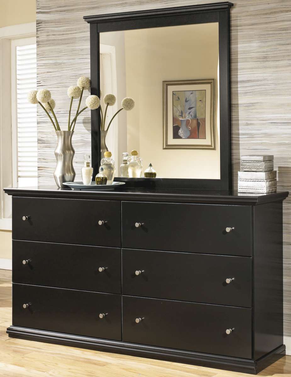 Signature Design By Ashley® Maribel Black Dresser And Mirror-B138B1 ...