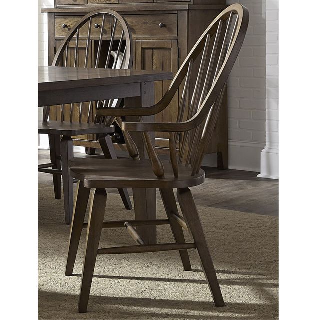 Liberty Furniture Hearthstone 7-Piece Rustic Oak Rectangular Table Set 3