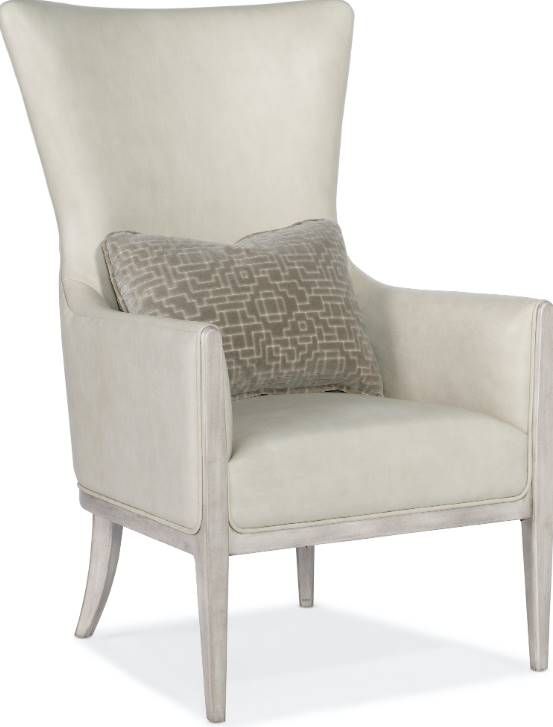 Hooker® Furniture CC Kyndall Guiltless Taupe Club Chair with Accent Pillow-0