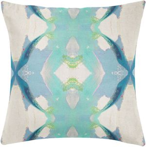 Laura Park Designs Jasmine Blue 22" x 22" Pillow