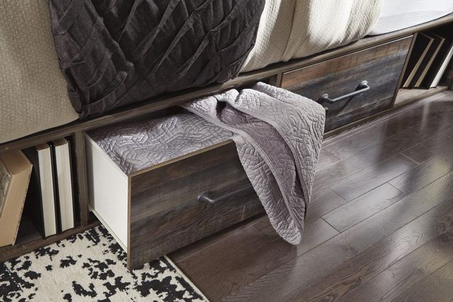 Signature Design by Ashley® Drystan Brown King Panel Bed with 2 Storage Drawers 6
