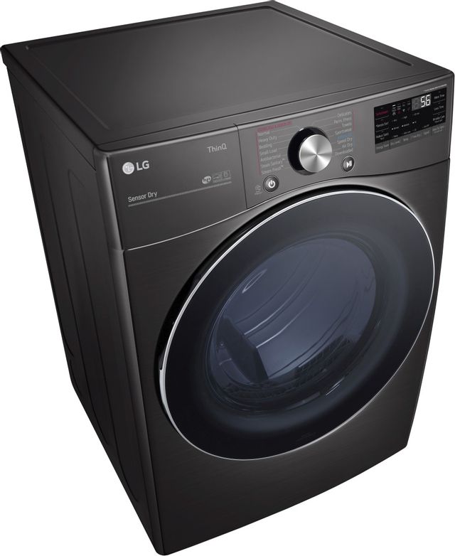 LG 7.4 Cu. Ft. Black Steel Front Load Gas Dryer 9
