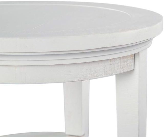 Magnussen Home® Heron Cove Chalk White Round Accent End Table 3