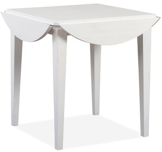 Magnussen Home® Heron Cove Chalk White Drop Leaf Dining Table 3