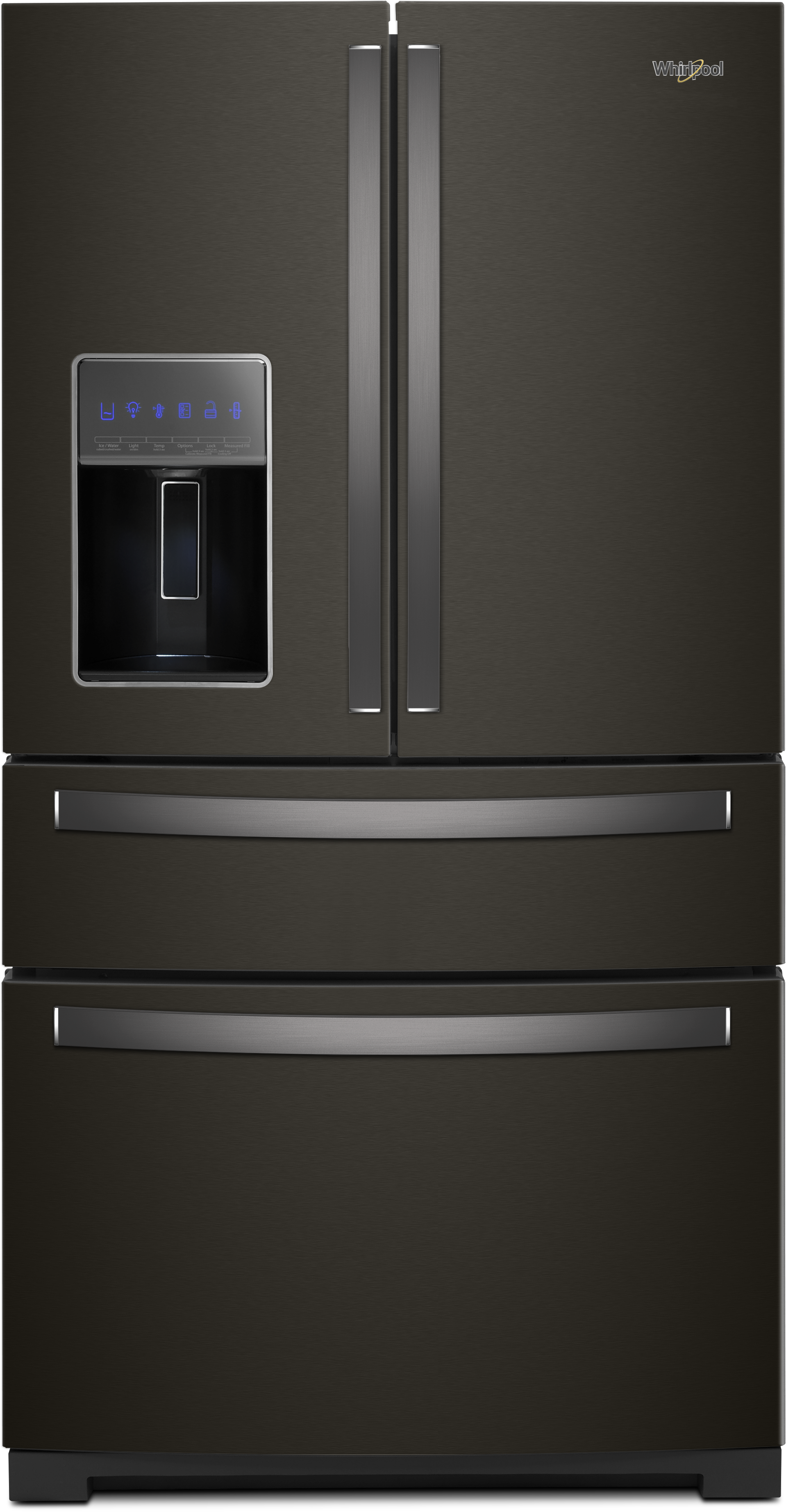 Whirlpool® 26.2 Cu. Ft. Fingerprint Resistant Black Stainless Steel French Door Refrigerator