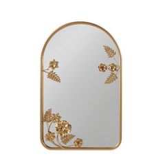Olliix by Madison Park Adaline Arched Metal Floral Wall Mirror