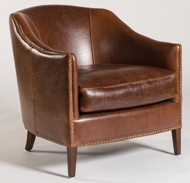 Alder & Tweed Furniture Company Madison Antique Saddle All Leather Occasional Chair-1