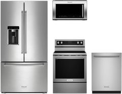 KitchenAid® 4 Piece Stainless Steel Kitchen Appliance Package