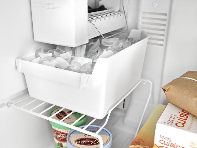 Amana® 18.2 Cu. Ft. Monochromatic Stainless Steel Top Freezer Refrigerator 4