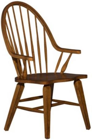Liberty Furniture Hearthstone Rustic Oak Arm Chair - Set of 2