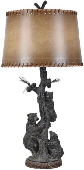 Crestview Collection Bear Family Gray Table Lamp 0