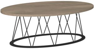 Amisco Calypso Birch Veneer Oval Coffee Table
