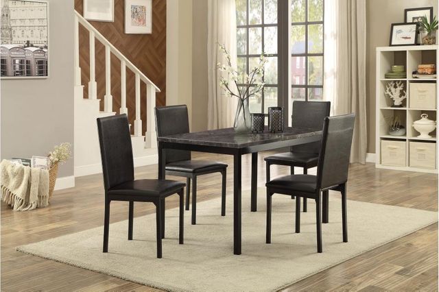 Homelegance Tempe Dining Table with Faux Marble Top 4