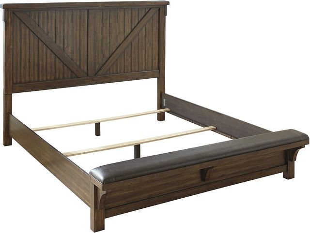 Signature Design by Ashley® Lakeleigh Dark Brown California King Panel Bed 1