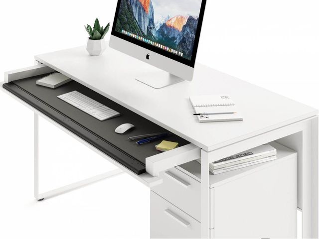 BDI Linea™ Satin White Console Desk 2