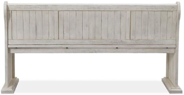 Magnussen® Home Bellamy Alabaster Bench with Back 3