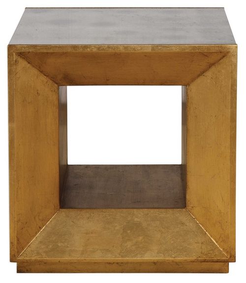 Uttermost® Flair Gold Cube Table