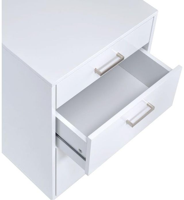 ACME Furniture Coleen White High Gloss/Chrome Cabinet | Furniture Depot ...