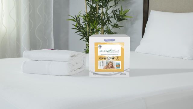 Protect-A-Bed® AllerZip® Smooth Twin Mattress or Box Spring Encasement-1