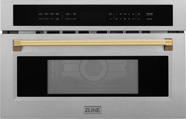 ZLINE Autograph Edition 1.6 Cu. Ft. DuraSnow® Stainless Steel Electric Speed Oven