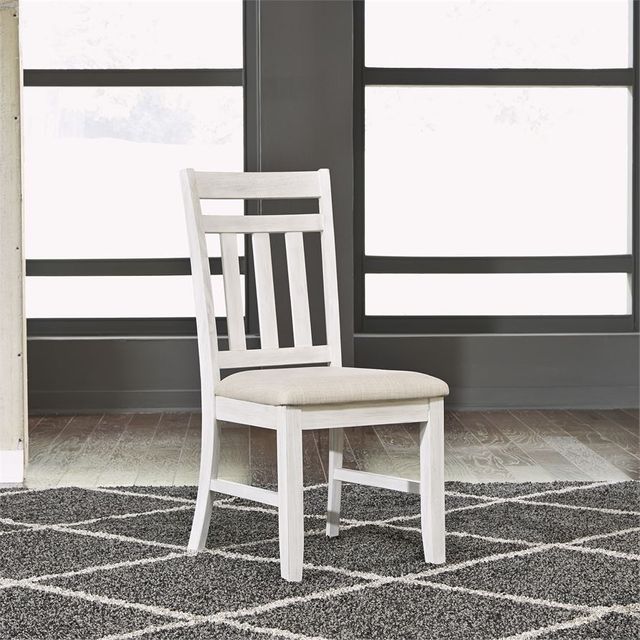 Liberty Furniture Summerville Soft White Wash Slat Back Side Chair 5