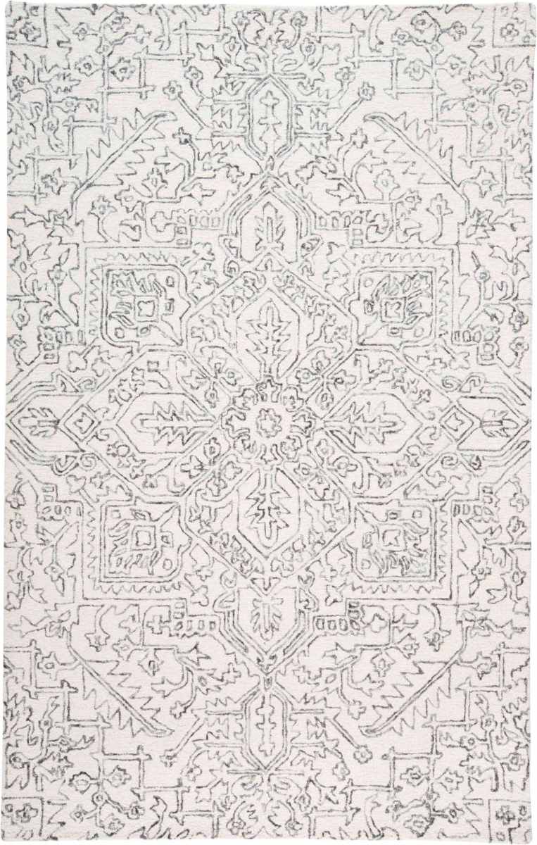 Feizy Belfort Ivory-Charcoal 9' x 12' Rug