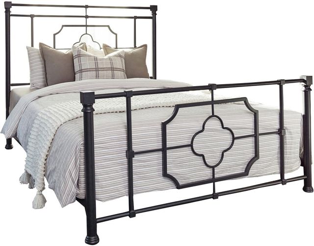 Coaster® Paskay Matte Black Queen Metal Panel Bed