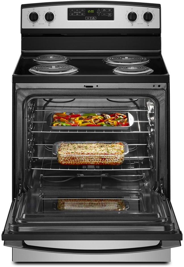 Amana® 30" Stainless Steel Freestanding Electric Range | Big Sandy ...