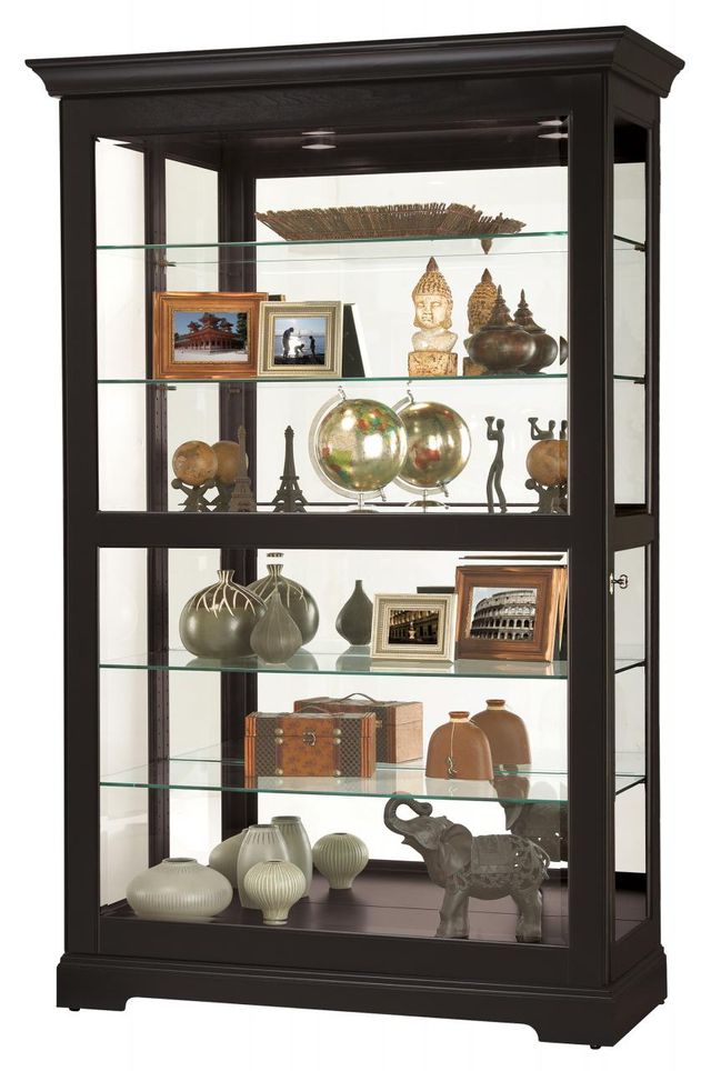 Howard Miller® Kane II Black Satin Curio Cabinet