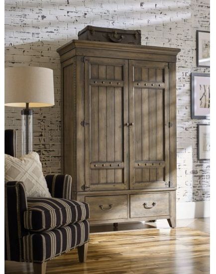 Kincaid Furniture Mill House Anvil Brown Simmons Armoire 1