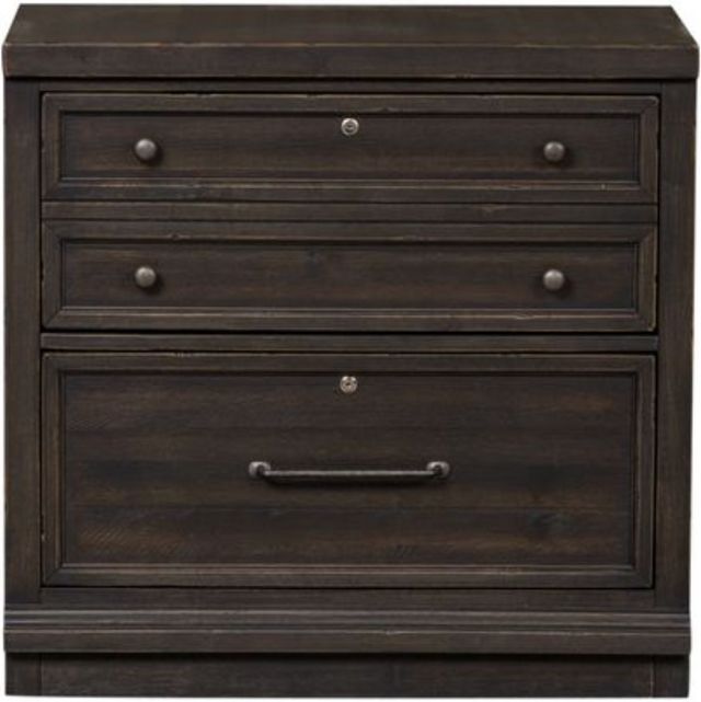 Liberty Harvest Home Black Bunching Lateral File Cabinet-1