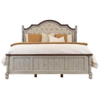 Rustic Imports Lenox Queen Bed with Upholstered Headboard