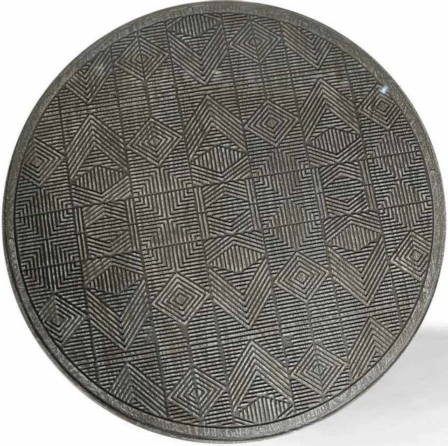 Parker House® Crossings Serengeti Sandblasted Fossil Grey Round Cocktail Table 1