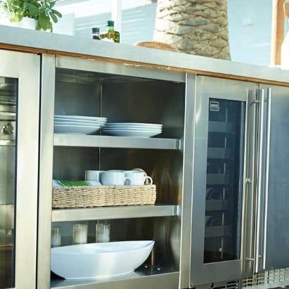 Kalamazoo™ Outdoor Gourmet Signature Series 24" Marine-Grade Stainless Steel Dual-Zone Outdoor Refrigerator/Wine Chiller with Glass Door 6