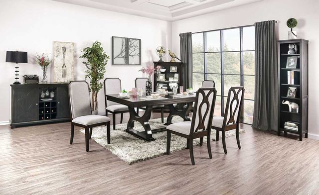 espresso dining room table sets
