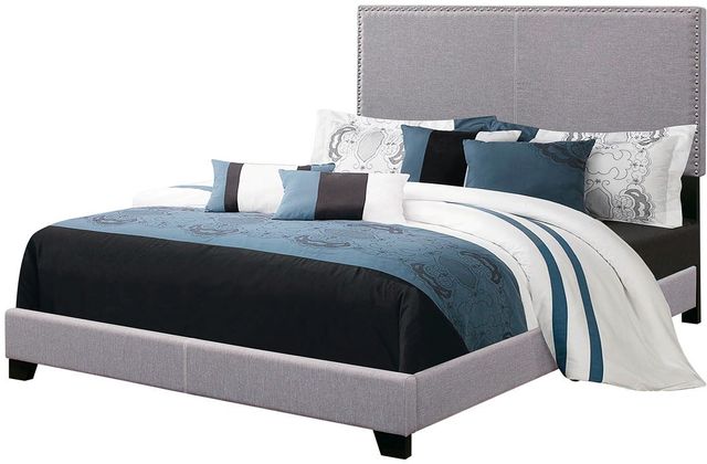 Coaster® Boyd Gray King Upholstered Bed-0