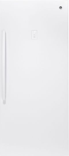 GE® 21.3 Cu. Ft. White Upright Freezer-FUF21SMRWW