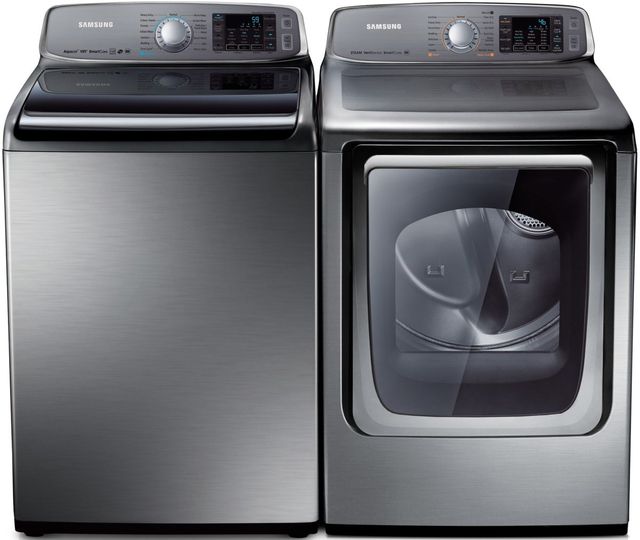Samsung 7.4 Cu. Ft. Stainless Platinum Front Load Gas Dryer 1