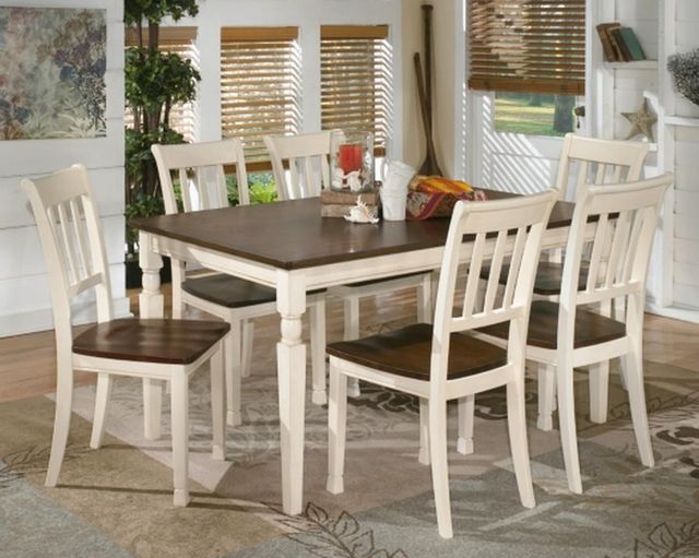 Signature Design by Ashley® Whitesburg 7-Piece Brown/Cottage White ...