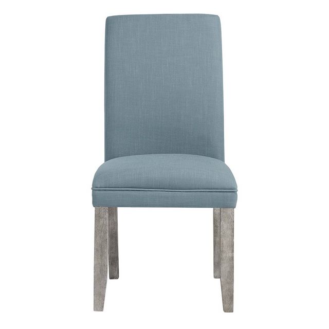 Tulip Blue Side Chair with Gray Legs-1