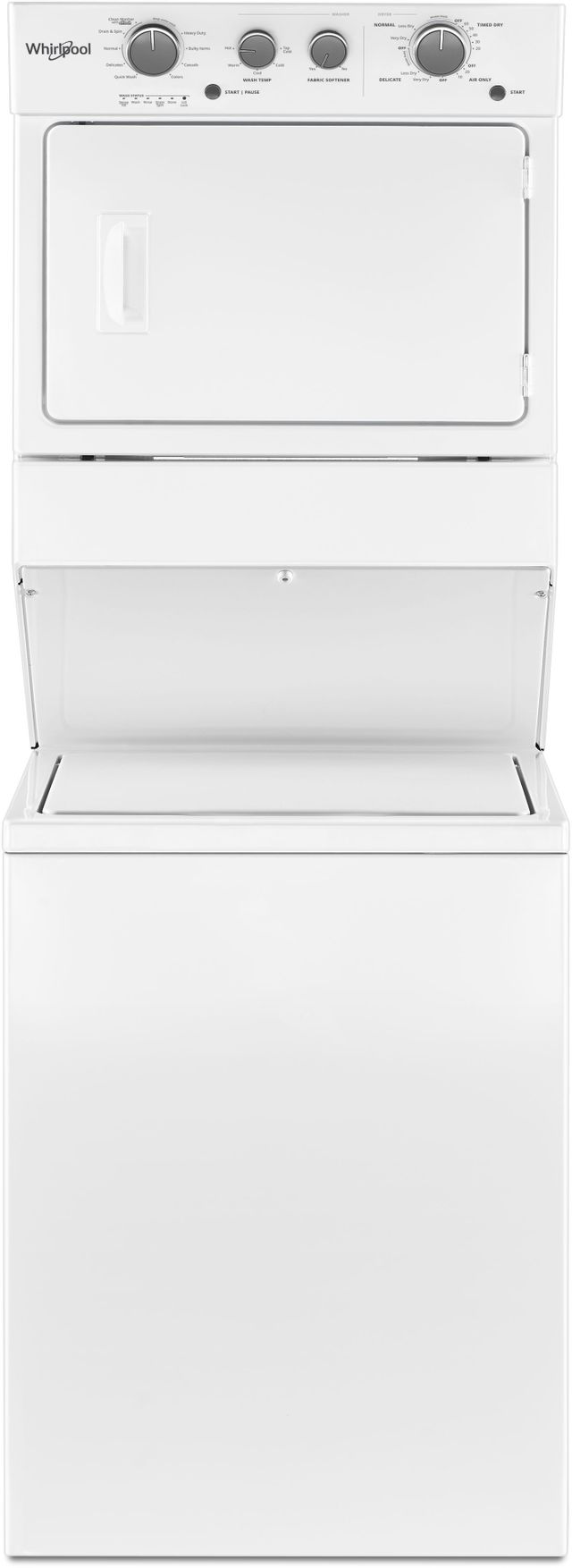 Whirlpool® Gas Long Vent Stacked Laundry-White 0